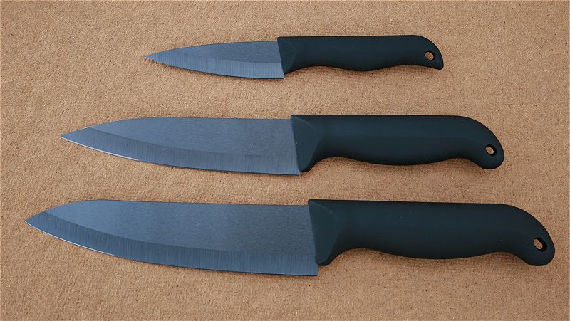 (obrázek pro) Keramický nůž s černým ostřím délky 3 palce (7 cm)
