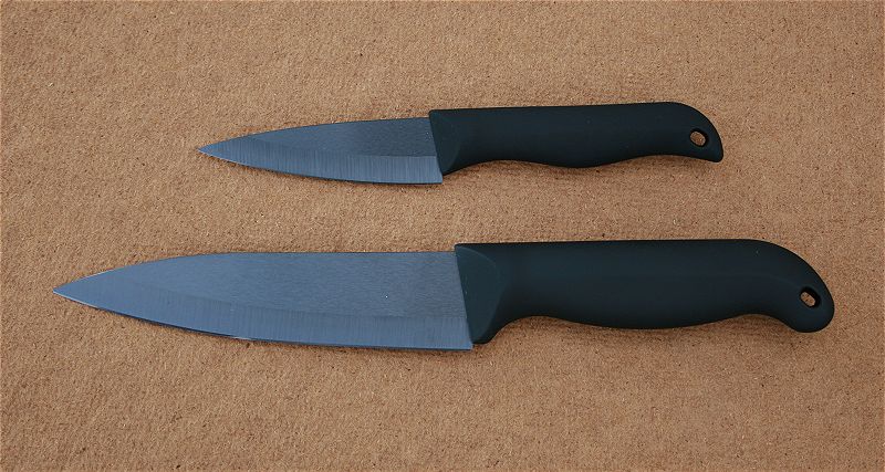 (obrázek pro) Keramický nůž s černým ostřím délky 3 palce (7 cm)