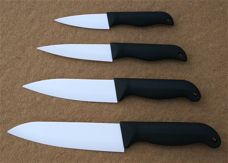 (obrázek pro) Keramický nůž s bílým ostřím délky 3 palce (7 cm)