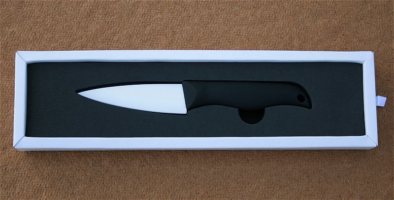 (obrázek pro) Keramický nůž s bílým ostřím délky 3 palce (7 cm)