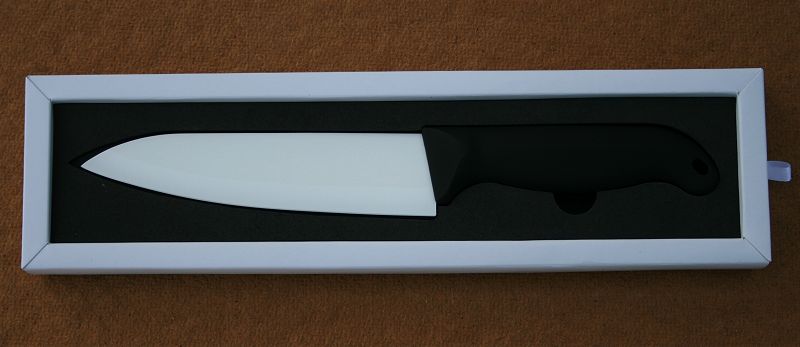 (obrázek pro) Keramický nůž s bílým ostřím délky 6 palců (15,2 cm)