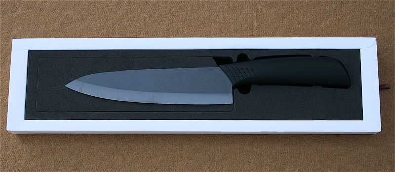 Keramický nůž s matným černým ostřím - 17,5 cm - Kliknutím na obrázek zavřete
