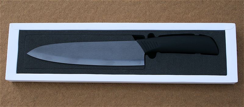 Keramický nůž s matným černým ostřím - 20 cm - Kliknutím na obrázek zavřete