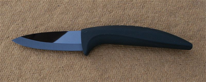 Keramický nůž s lesklým černým ostřím 7 cm (3 palce) - Kliknutím na obrázek zavřete