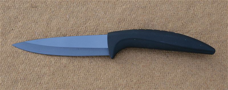(obrázek pro) Lesklý, černý keramický nůž 4 palce (10,2 cm) REVOLUTION